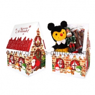 聖誕雪屋形禮贈品摺叠盒配磁石開關及精緻手挽折叠盒折叠禮品盒