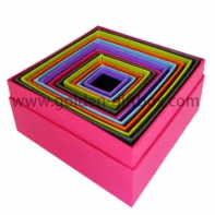 多色彩組合設計禮品精品套裝天地盒