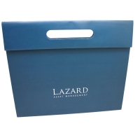 LAZARD紙袋過膠壓紋燙金開孔手抽